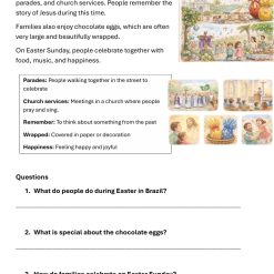 Easter Around the World – Läsförståelse med bildstöd