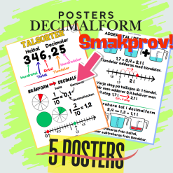 Smakprov Posters och lathundshäfte om tal i decimalform