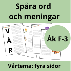 Spåra ord och meningar: Vårtema