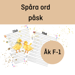 Spåra ord - påsk