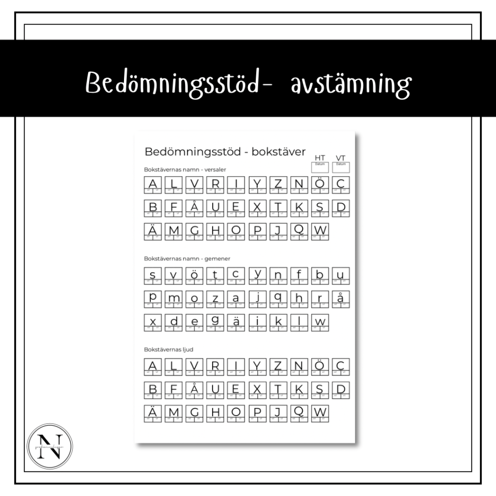 Bedömningsstöd avstämning