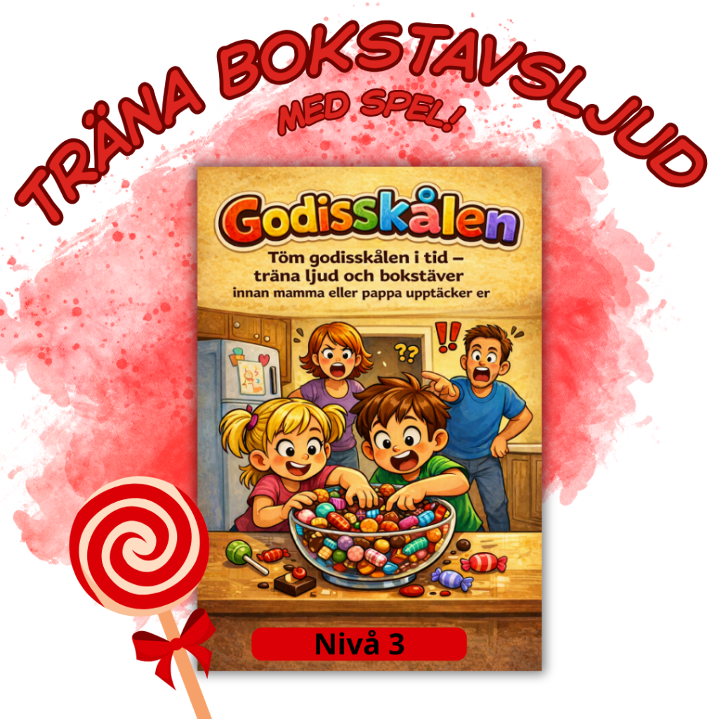 Godisskålen – bokstavsljud nivå 3