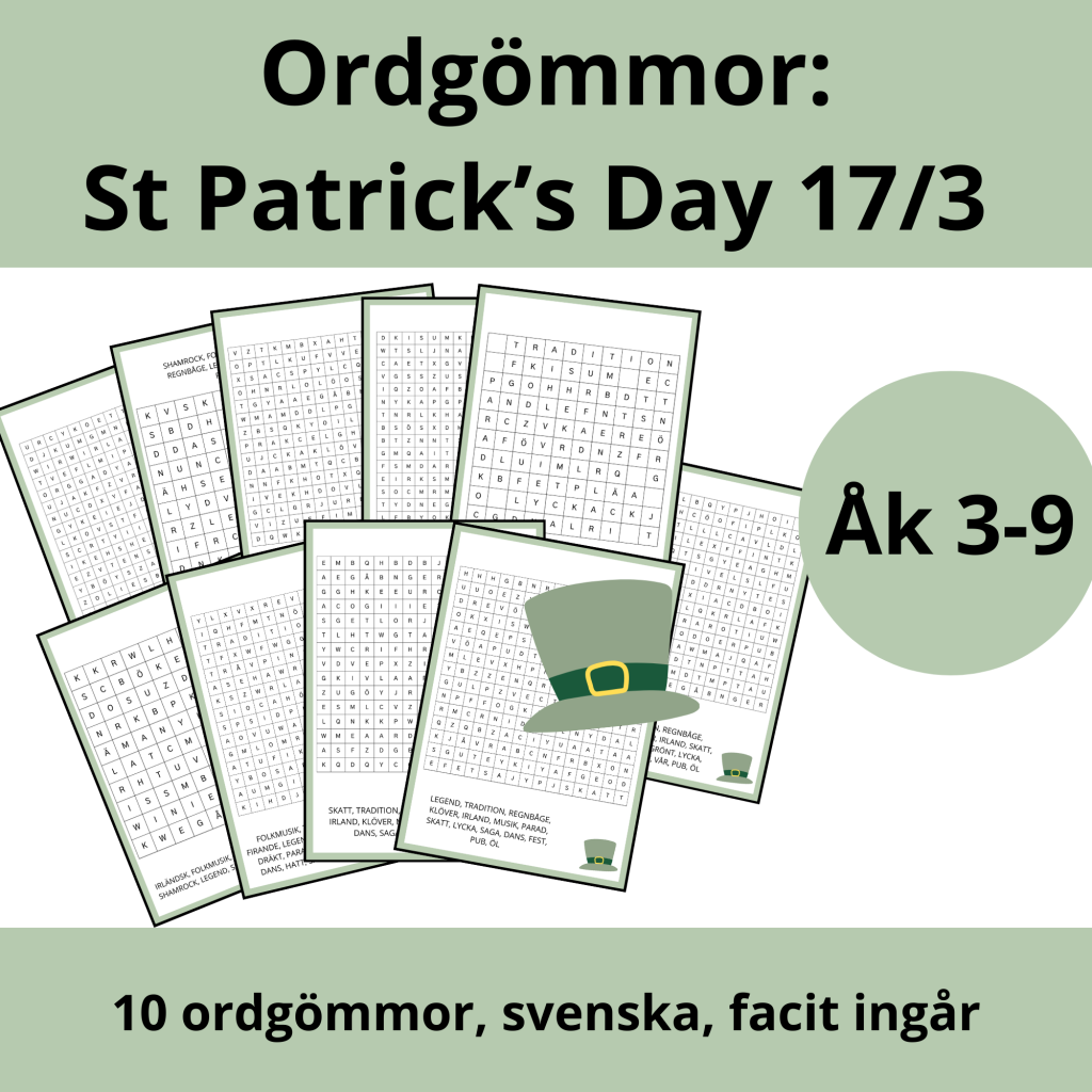 Ordgömmor: St Patrick’s Day