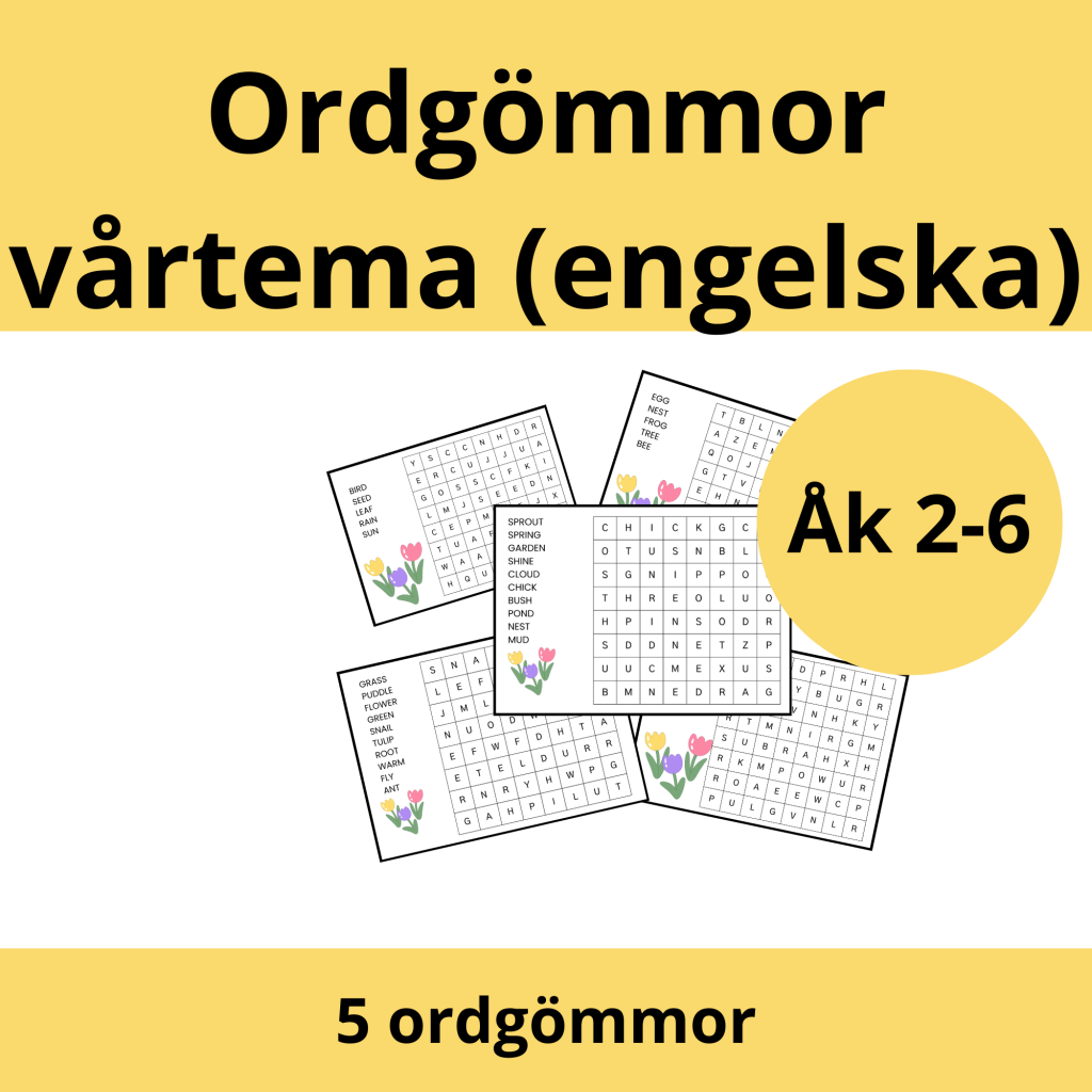Ordgömmor: Våren (engelska)