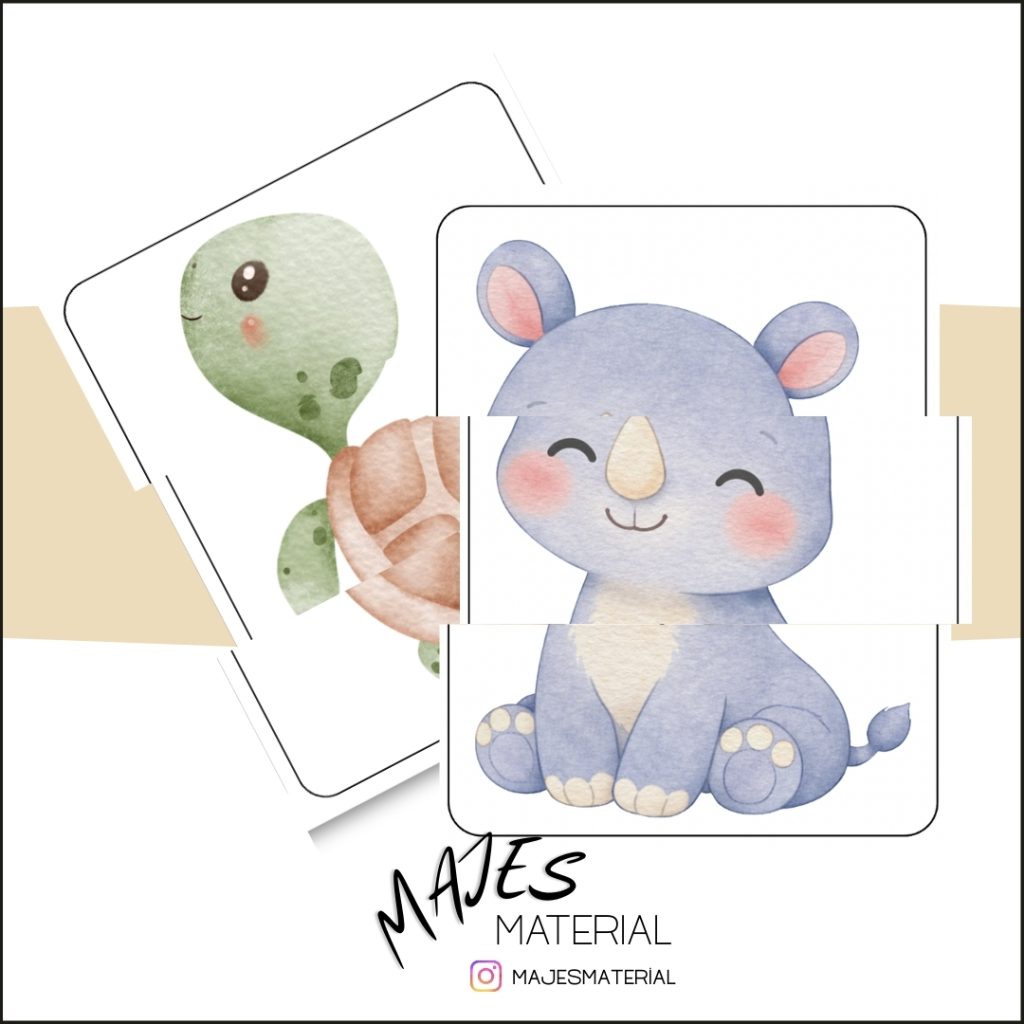 Pussel – Djur (tre delar)