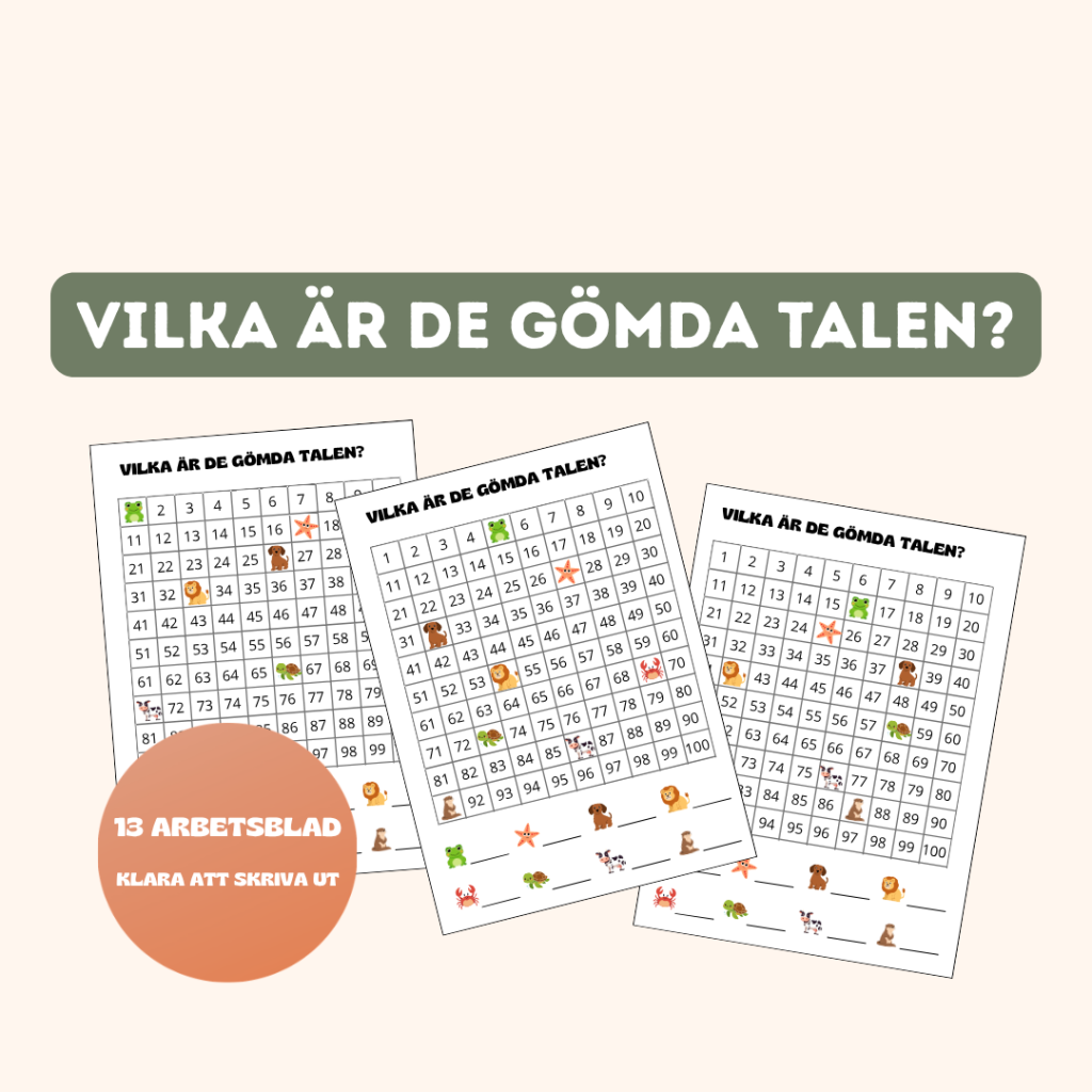 Vilka är de gömda talen?- Hundraruta