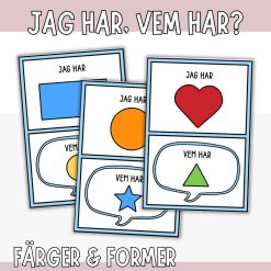 Jag har, vem har? - Färger och former för barn