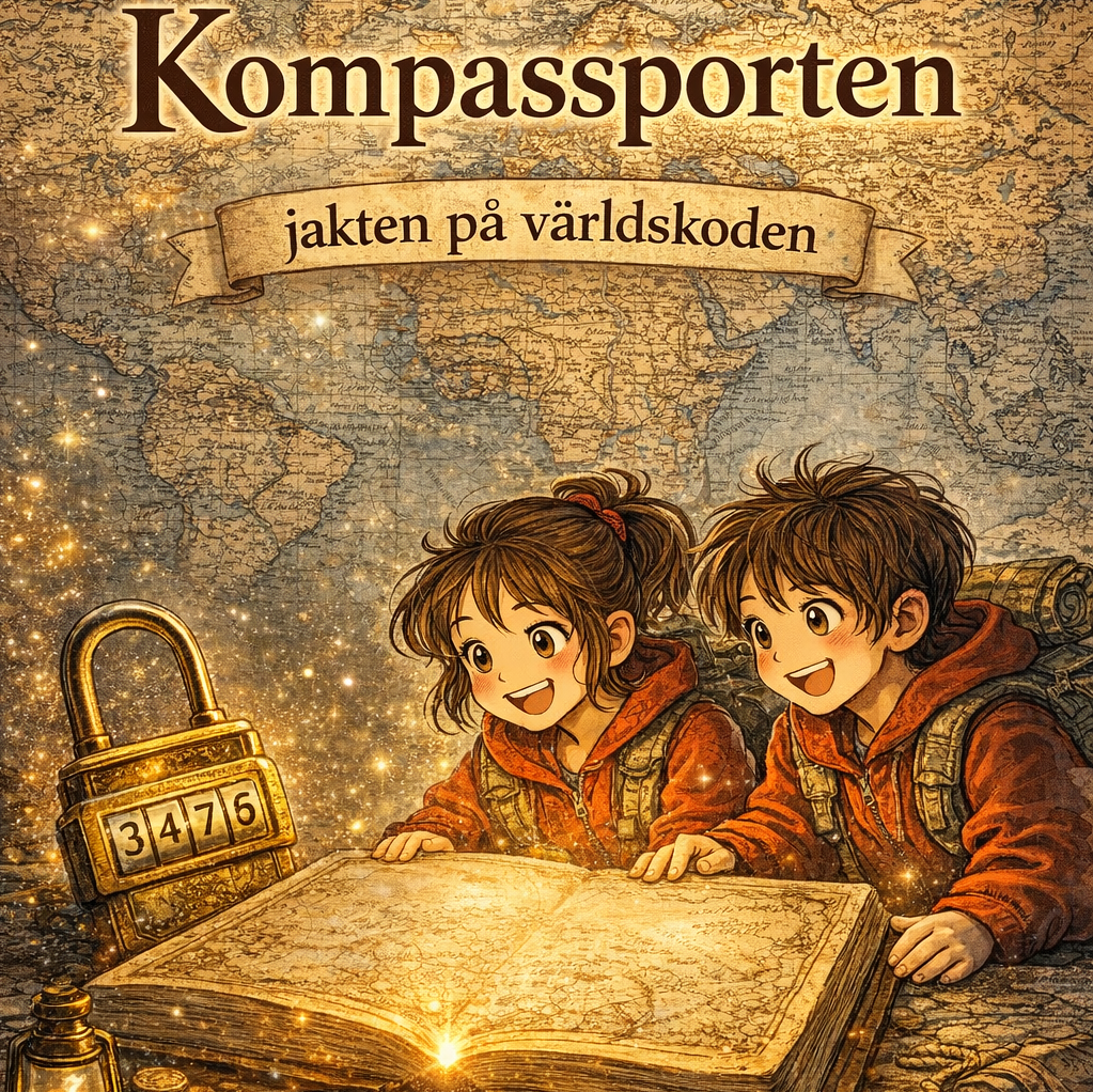 Kompassporten (läsförståelsemysterium tema världsdelarna)