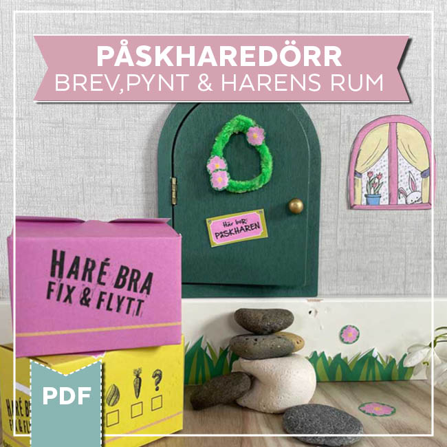 Påskharedörr – brev och pynt