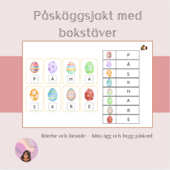 Påskäggjakt med bokstäver