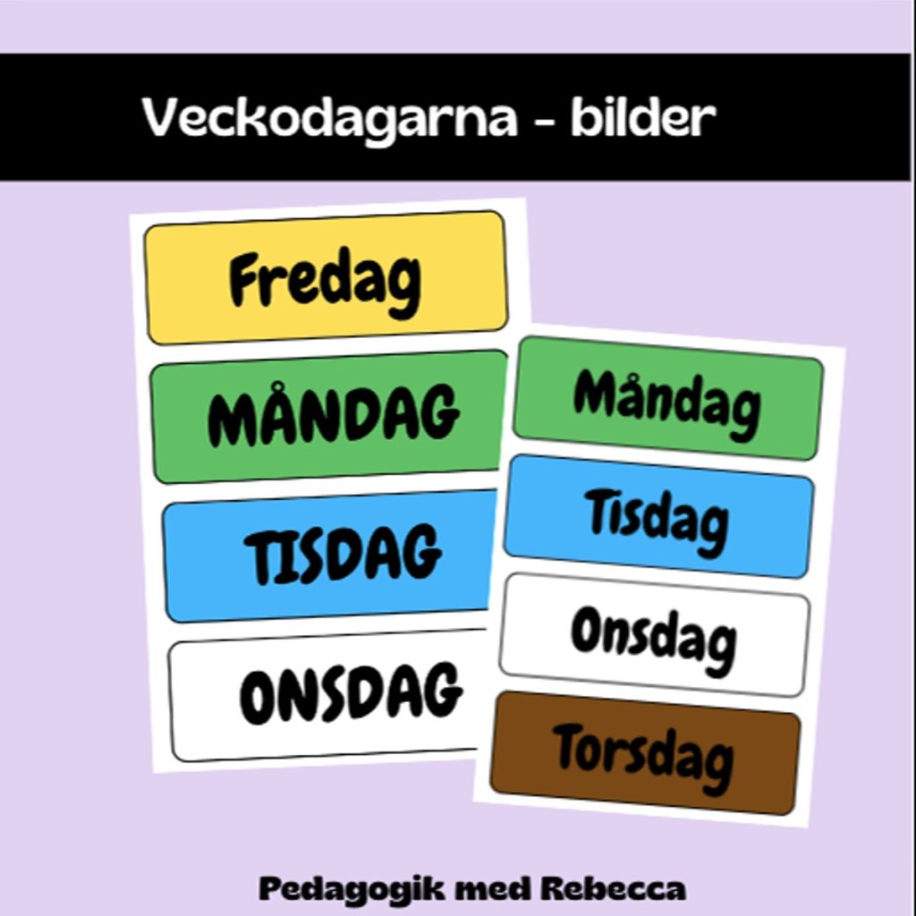 Bilder för veckodagarna