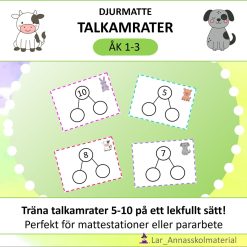 Talkamrater 5-10 med djurtema