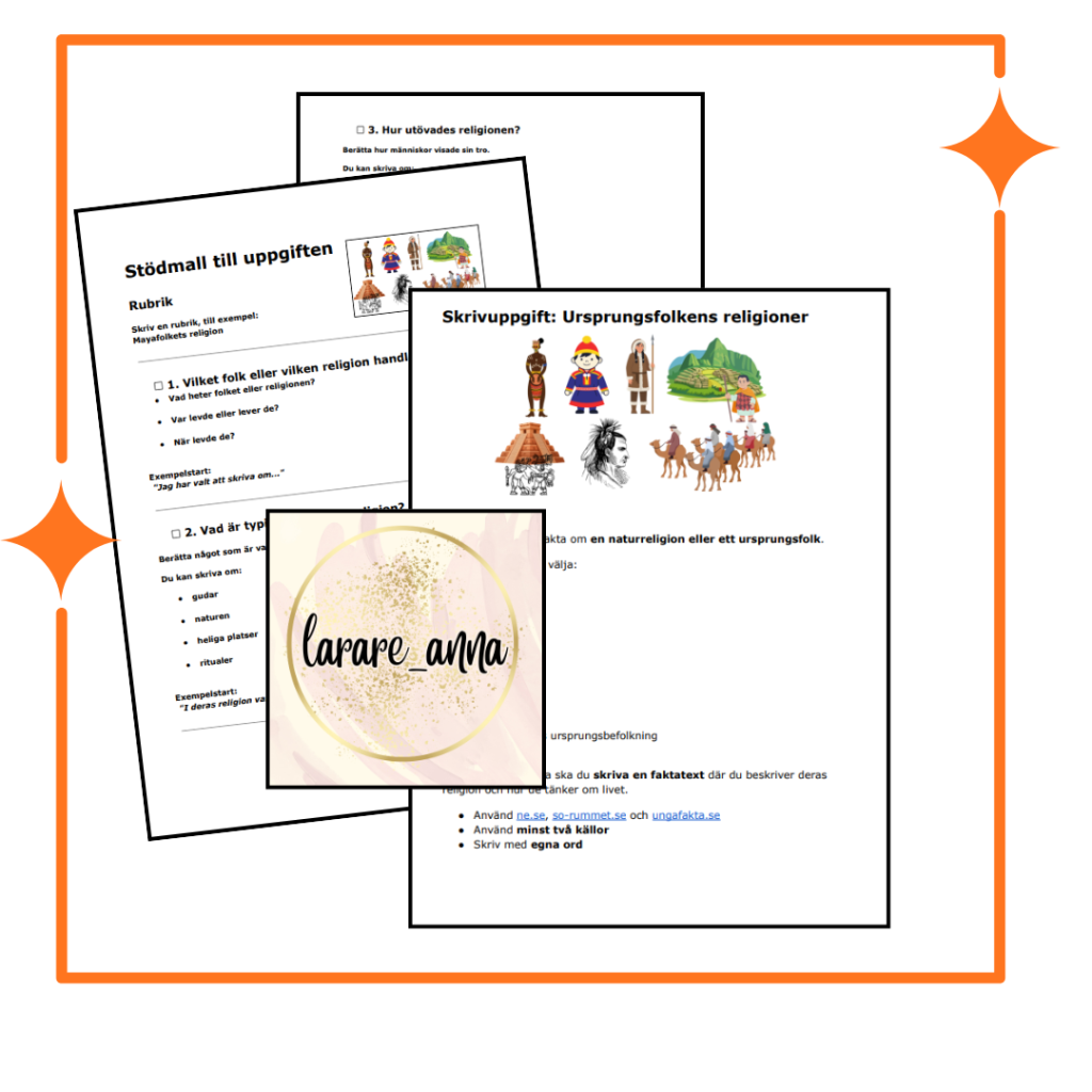 Skrivuppgift: Ursprungsfolkens religioner