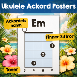 Ukuleleackord för nybörjare – 14 tydliga affischer