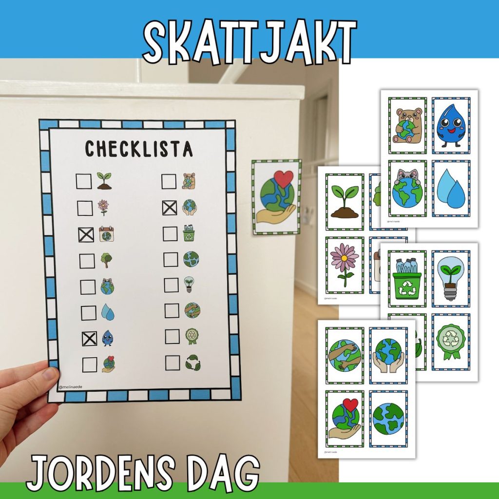 Jordens dag skattjakt – Rolig aktivitet för barn