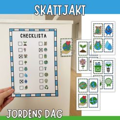 Jordens dag skattjakt - Rolig aktivitet för barn