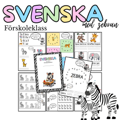 Svenskhäfte m. Zebran - Förskoleklass