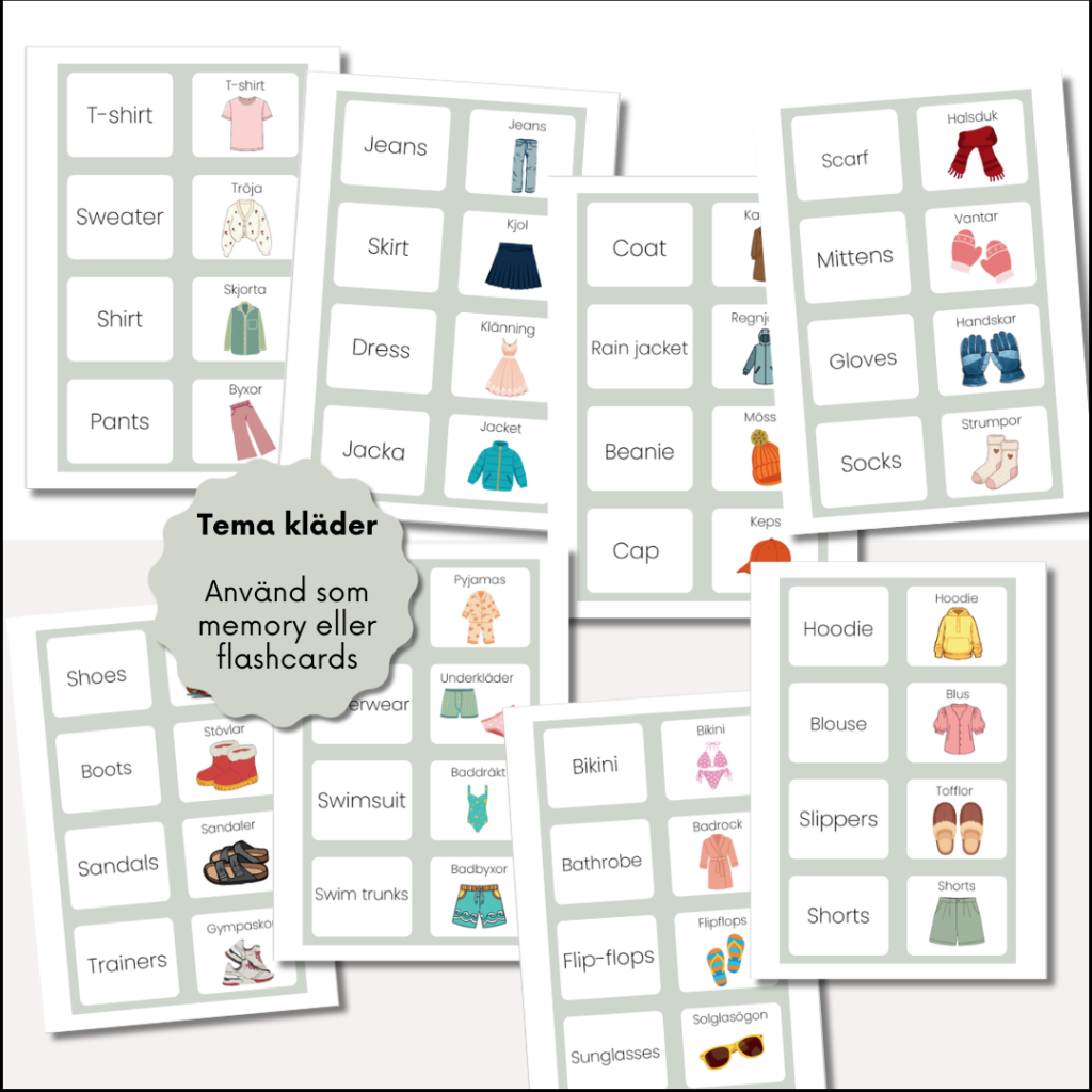Clothes (memory/flashcards)