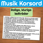 Musik-korsord – artister, grupper och band - bild 2