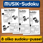 Musik-sudoku (öva på noter och pauser) - bild 2