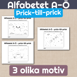 Alfabetet A–Ö – Prick-till-prick (STORA bokstäver)