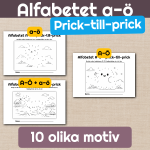 Alfabetet A–Ö – Prick-till-prick (PAKET med 10 uppgifter + facit) - bild 3