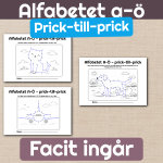 Alfabetet A–Ö – Prick-till-prick (PAKET med 10 uppgifter + facit) - bild 2