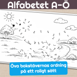 Alfabetet A–Ö – Prick-till-prick (PAKET med 10 uppgifter + facit) - bild 4