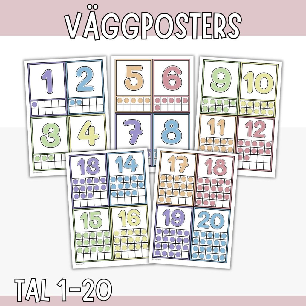 Sifferposters – Tal 1-20