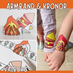Valborg armband & kronor - Kreativt pyssel för barn