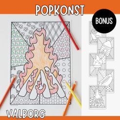 Valborg popkonst . Färgstarka målarbilder för barn