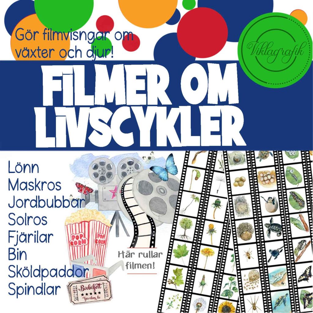 8 ”Filmer” om livscykler – Skriv filmmanus och visa bildserier om djur och växters livscykler