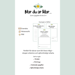 När du är klar… – Extra uppgifter åk 3-4 (Print & Go)