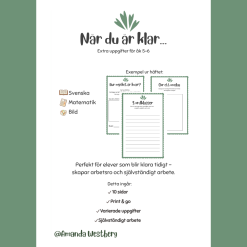 När du är klar… – Extra uppgifter 5-6 (Print & Go)