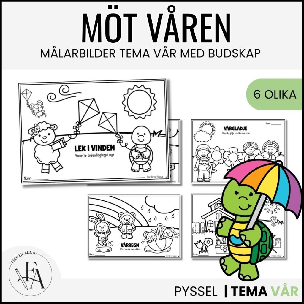 Målarbilder med vårtema med budskap