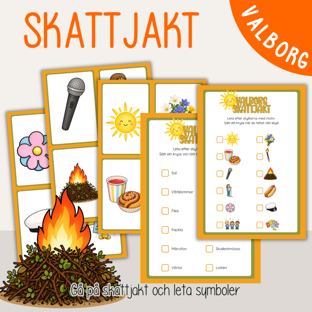 Valborg – Skattjakt med tema Valborgsmässoafton – Vårtema