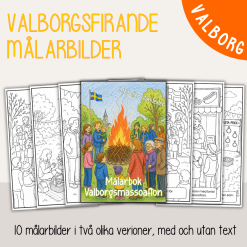 Valborg - Målarbilder med tema Valborgsmässoafton - Med och utan text