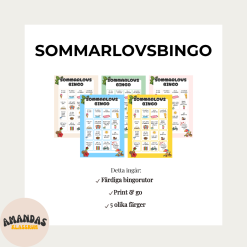 Sommarlovsbingo! (perfekt till skolavslutningen)