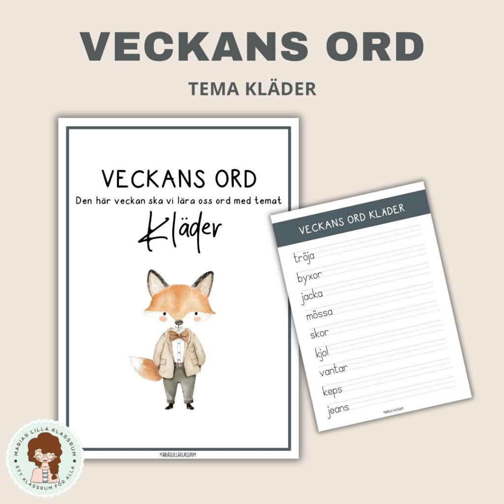 Veckans ord – kläder