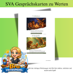 Deutsch Gesprächskarten – Werte: 10 Fragen für ruhige und bedeutungsvolle Gespräche im Hort Waldfreunde Zwei A5-Bilder auf einem A4-Blatt - bild 2
