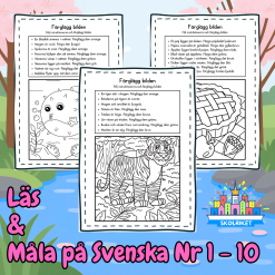 Läs och Måla på Svenska 30 Sidor