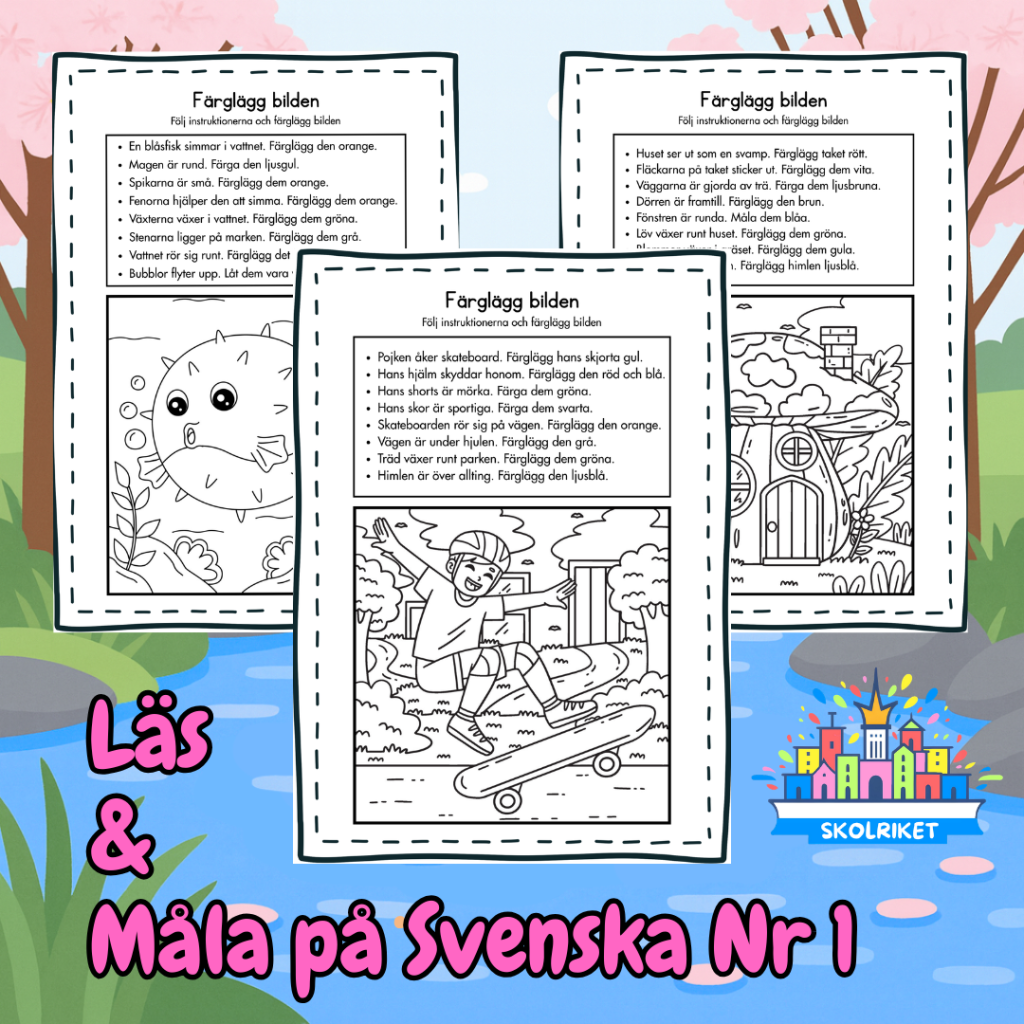 Läs och Måla på Svenska 1