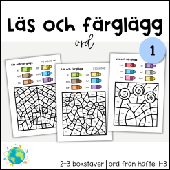 Läs och färglägg - Ord 1