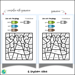 Läs och färglägg - Ord 7