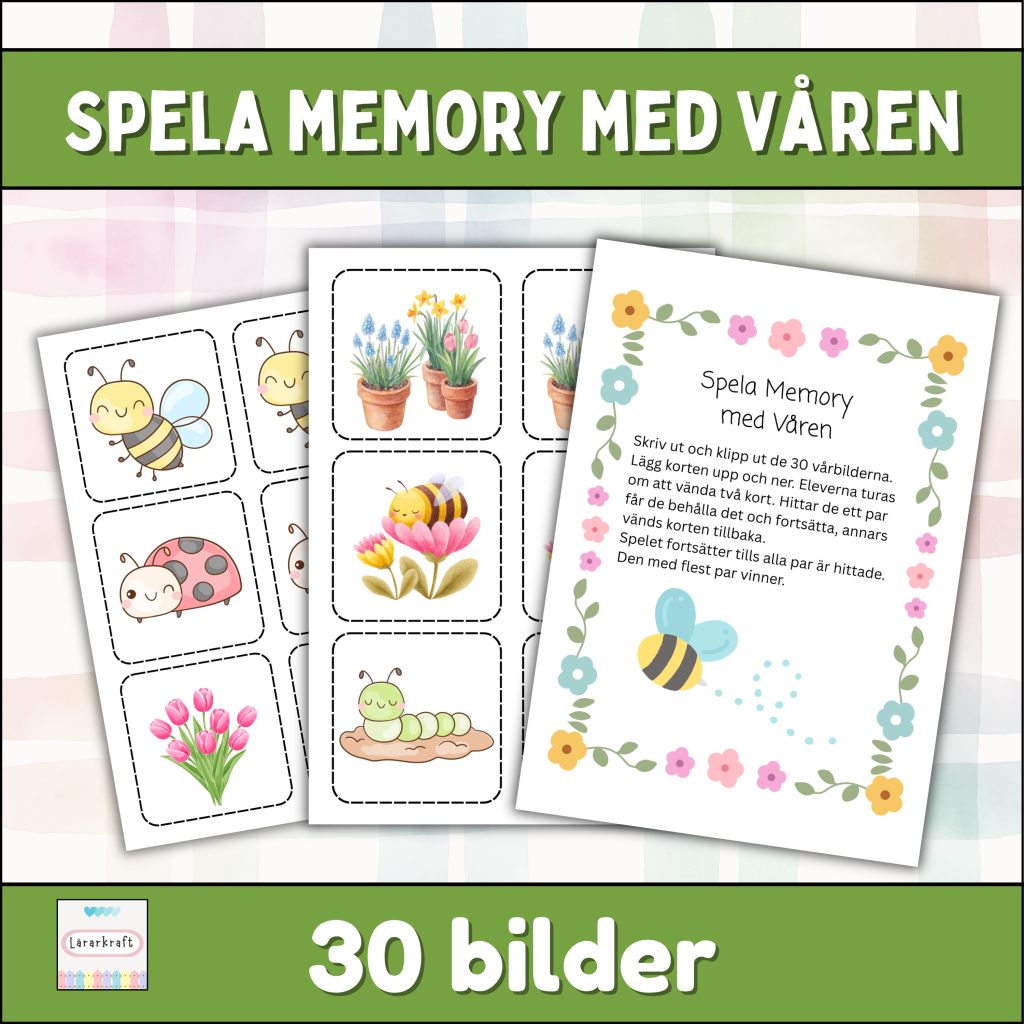 Våren Spela Memory (30 bilder)
