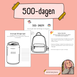 Svenska, olika uppdrag för att fira elevernas 500-dag i skolan!