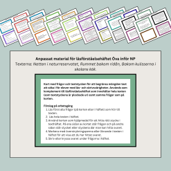 Läsförståelsehäfte med facit och anpassat material - öva inför nationella proven