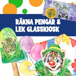 Räkna pengar & lek glasskiosk