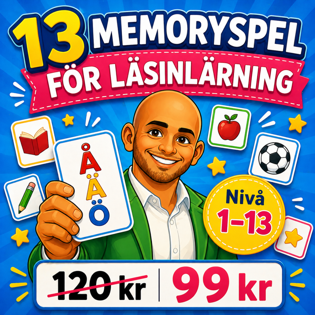 Memory – läsinlärning (hela serien nivå 1-13)