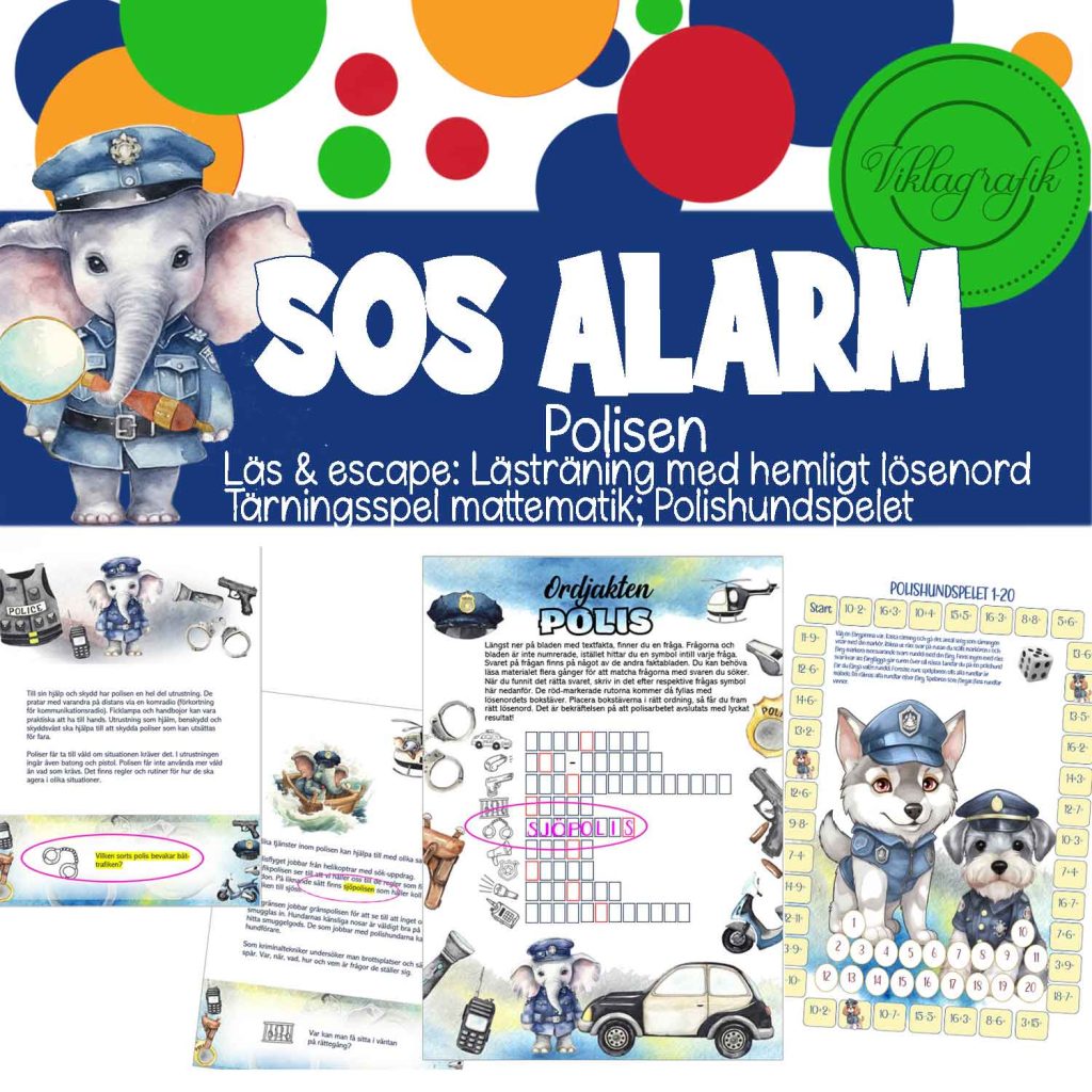 SOS Alarm; Polisen – Faktatexter, Ordjakt, tärningsspel